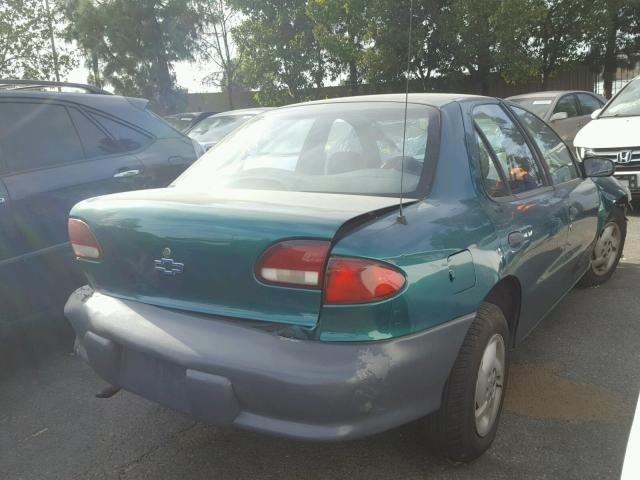 3G1JC5244XS818075 - 1999 CHEVROLET CAVALIER GREEN photo 4