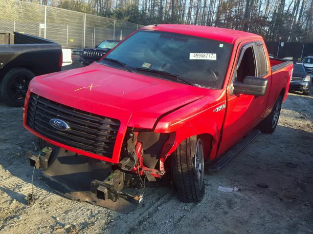 1FTFX1CF2EFB57772 - 2014 FORD F150 SUPER RED photo 2