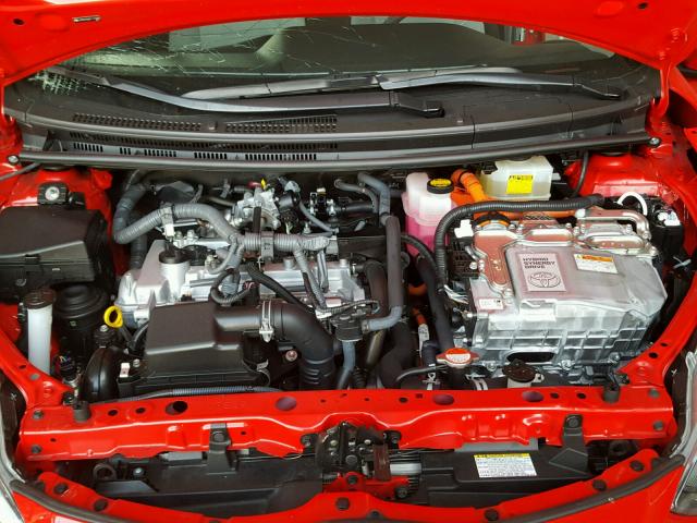 JTDKDTB36F1112505 - 2015 TOYOTA PRIUS C RED photo 7