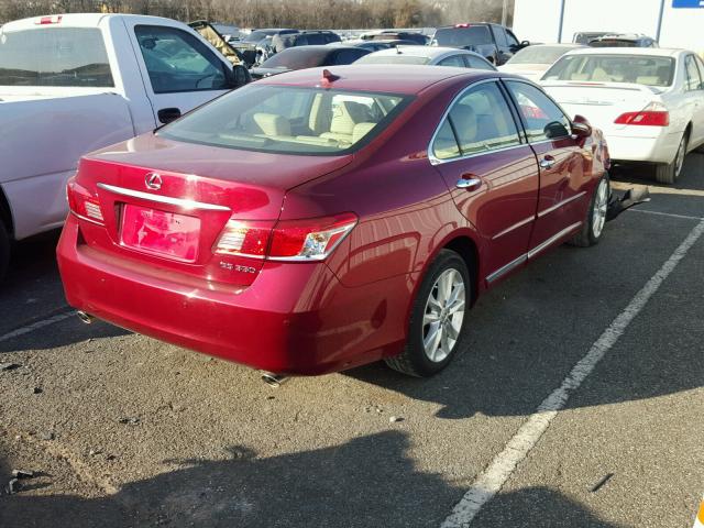 JTHBK1EG0B2437761 - 2011 LEXUS ES 350 RED photo 4