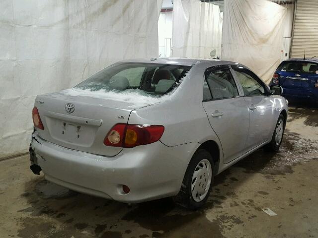 1NXBU40E69Z156254 - 2009 TOYOTA COROLLA BA SILVER photo 4