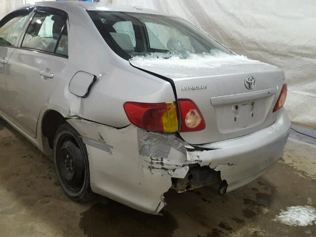 1NXBU40E69Z156254 - 2009 TOYOTA COROLLA BA SILVER photo 9