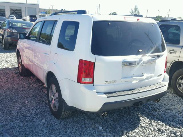 5FNYF4H58BB025709 - 2011 HONDA PILOT EXL WHITE photo 3