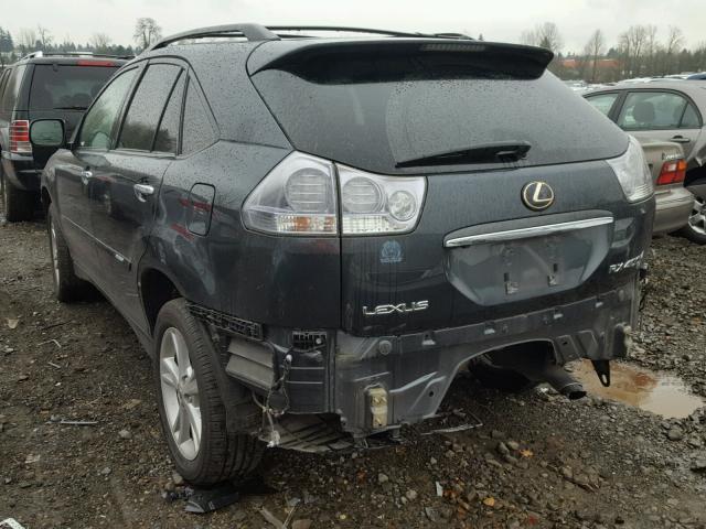 JTJHW31UX82860456 - 2008 LEXUS RX 400H BLACK photo 3