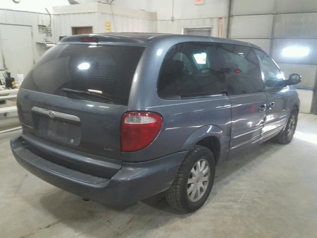 2C4GP54L32R734491 - 2002 CHRYSLER TOWN & COU BLUE photo 4