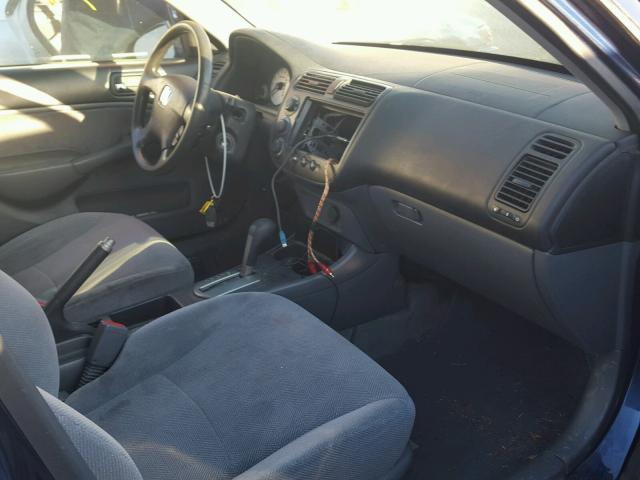 2HGES267X2H567123 - 2002 HONDA CIVIC EX 蓝色 照片 5