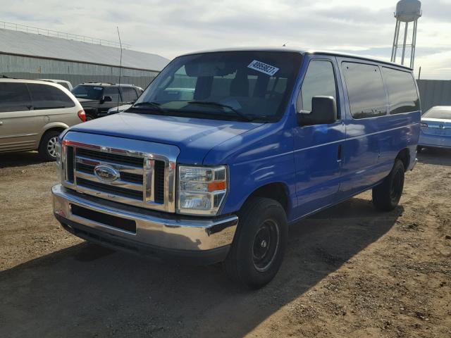 1FBNE3BL9ADA18267 - 2010 FORD ECONOLINE BLUE photo 2