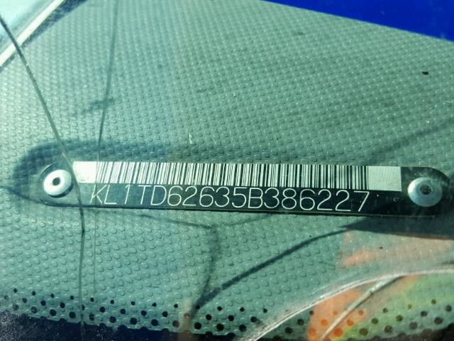 KL1TD62635B386227 - 2005 CHEVROLET AVEO BASE 黑色 照片 10