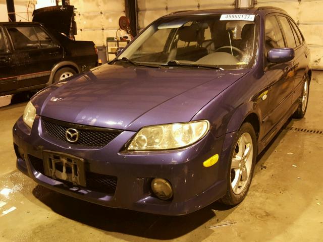 JM1BJ245231140248 - 2003 MAZDA PROTEGE PR BLUE photo 2