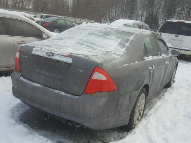 3FAHP0JA4CR334080 - 2012 FORD FUSION SEL GRAY photo 4