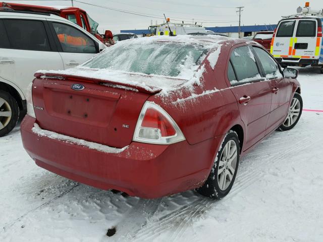 3FAHP07Z17R266212 - 2007 FORD FUSION SE BURGUNDY photo 4