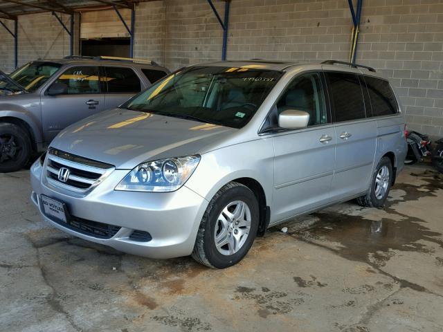 5FNRL38757B077069 - 2007 HONDA ODYSSEY EX SILVER photo 2