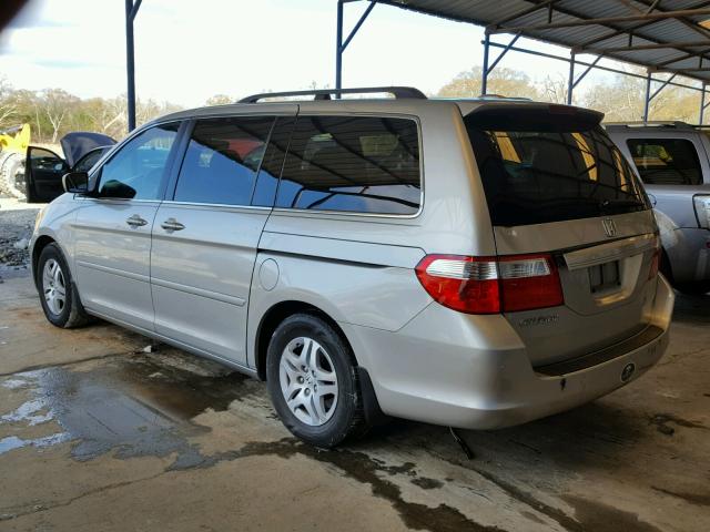 5FNRL38757B077069 - 2007 HONDA ODYSSEY EX SILVER photo 3