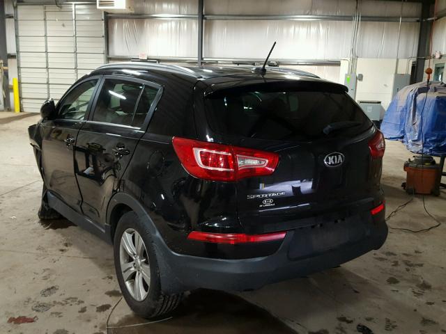 KNDPB3A26D7377648 - 2013 KIA SPORTAGE B BLACK photo 3