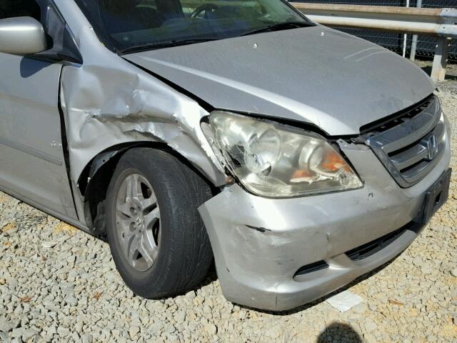 5FNRL38666B403306 - 2006 HONDA ODYSSEY EX SILVER photo 9