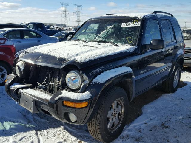 1J4GL58K02W254987 - 2002 JEEP LIBERTY LI BLACK photo 2