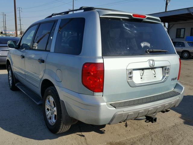 2HKYF18623H529876 - 2003 HONDA PILOT EXL BLUE photo 3