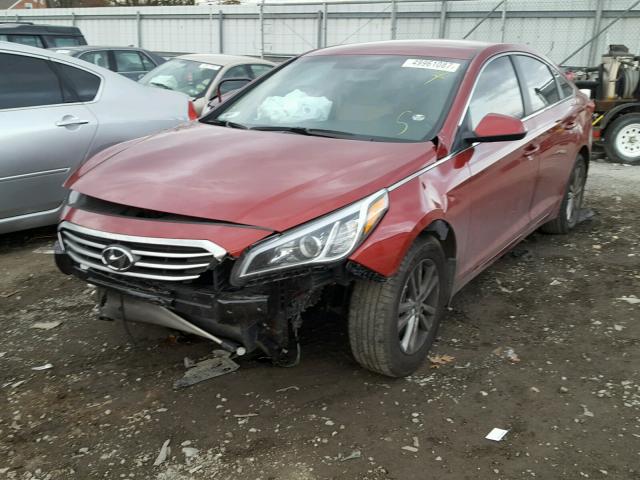 5NPE24AF4GH282117 - 2016 HYUNDAI SONATA SE RED photo 2