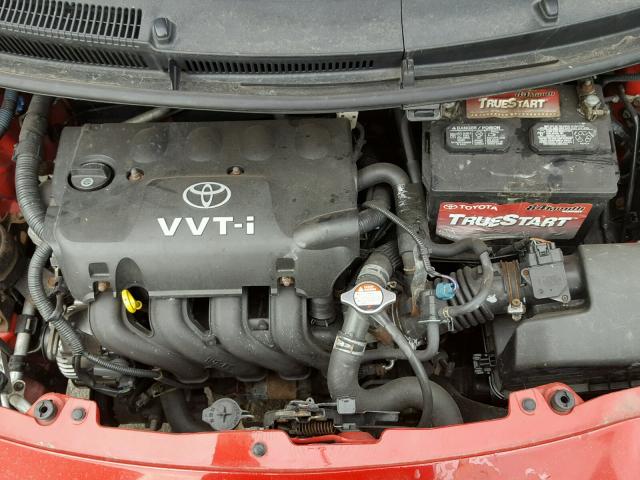 JTDJT923375101988 - 2007 TOYOTA YARIS RED photo 7