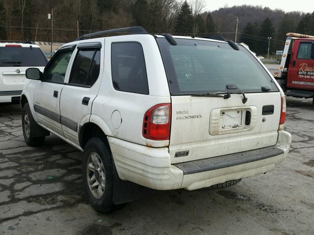 4S2DM58W844305292 - 2004 ISUZU RODEO S WHITE photo 3