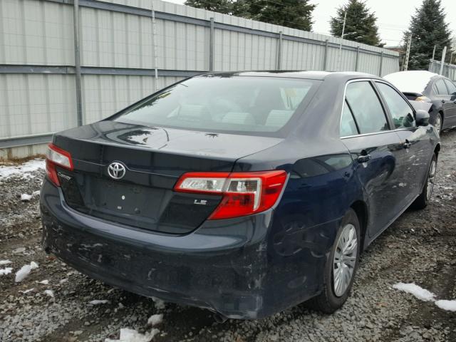 4T4BF1FK2CR257729 - 2012 TOYOTA CAMRY BASE BLUE photo 4