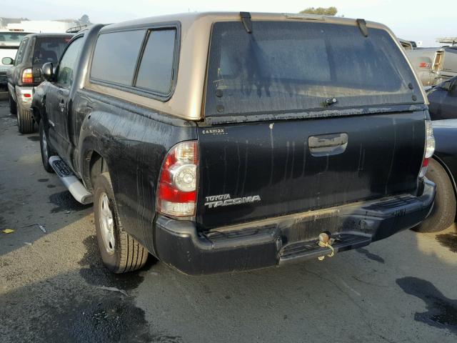 5TENX22NX9Z627257 - 2009 TOYOTA TACOMA BLACK photo 3