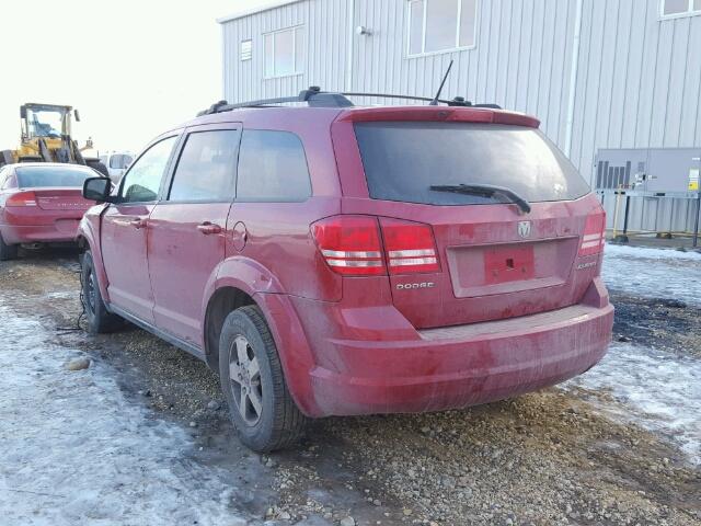 3D4GG47B89T581310 - 2009 DODGE JOURNEY SE RED photo 3