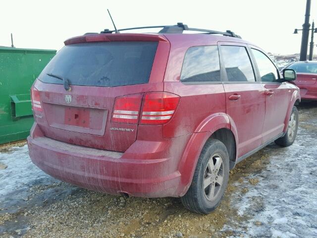 3D4GG47B89T581310 - 2009 DODGE JOURNEY SE RED photo 4