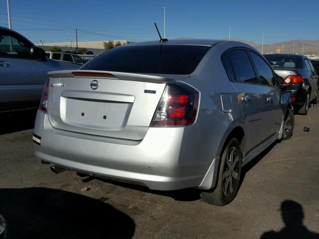 3N1AB6AP0CL717988 - 2012 NISSAN SENTRA 2.0 SILVER photo 4