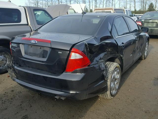 3FAHP0HA0BR267515 - 2011 FORD FUSION SE BLACK photo 4