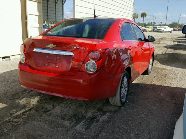 1G1JC5SG9D4173719 - 2013 CHEVROLET SONIC LT RED photo 4