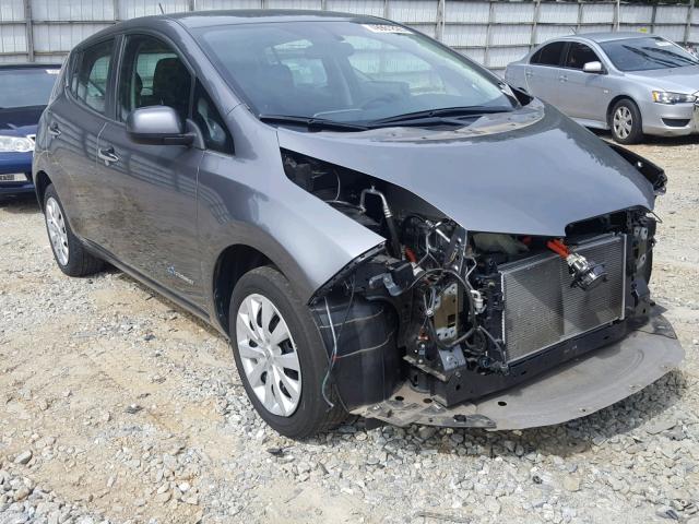 1N4AZ0CP9FC327089 - 2015 NISSAN LEAF S GRAY photo 1