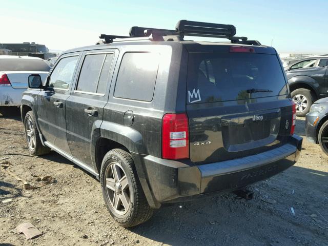 1J8FF28W38D565532 - 2008 JEEP PATRIOT SP BLACK photo 3