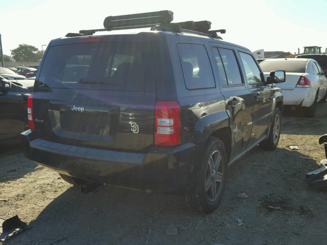 1J8FF28W38D565532 - 2008 JEEP PATRIOT SP BLACK photo 4
