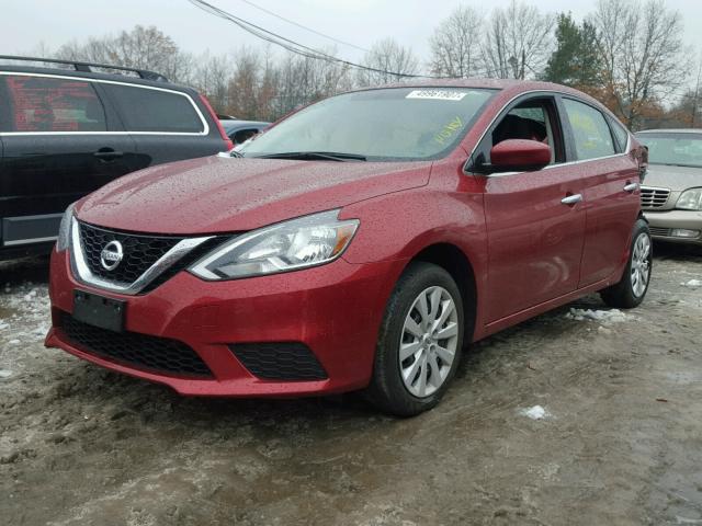 3N1AB7APXGL657665 - 2016 NISSAN SENTRA S RED photo 2
