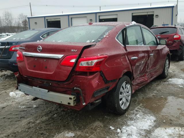 3N1AB7APXGL657665 - 2016 NISSAN SENTRA S RED photo 4