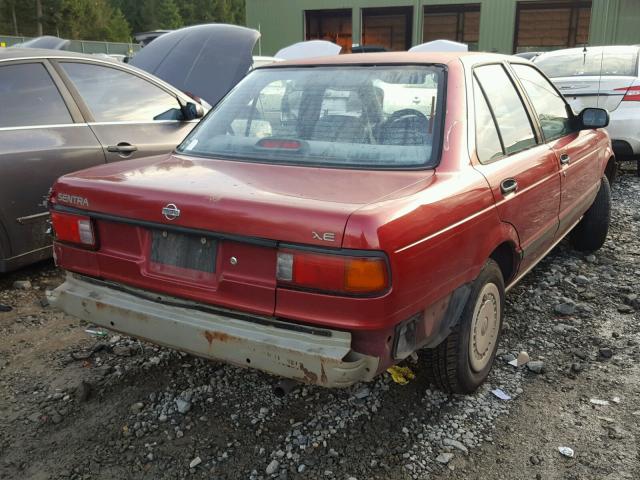 JN1EB31P6MU017948 - 1991 NISSAN SENTRA RED photo 4