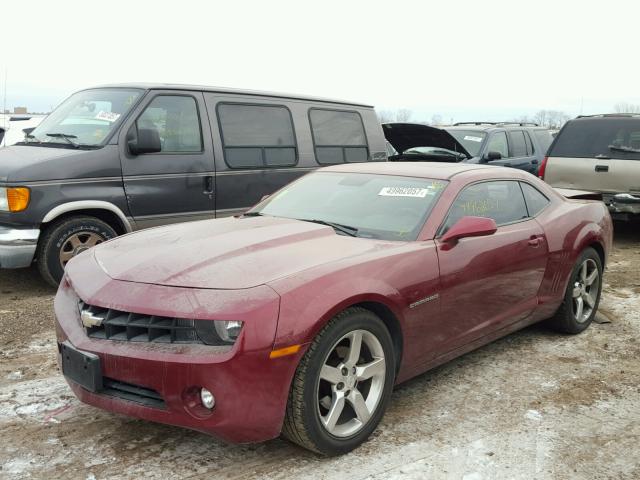 2G1FB1ED4B9166223 - 2011 CHEVROLET CAMARO LT RED photo 2