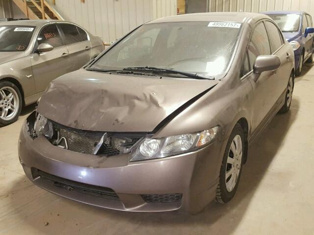 2HGFA1F64BH012726 - 2011 HONDA CIVIC LX-S BROWN photo 2