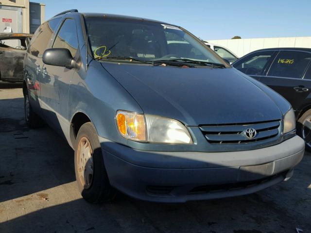 4T3ZF19C83U511965 - 2003 TOYOTA SIENNA CE BLUE photo 1