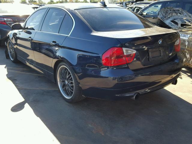 WBAVB73537PA86566 - 2007 BMW 335 I BLUE photo 3