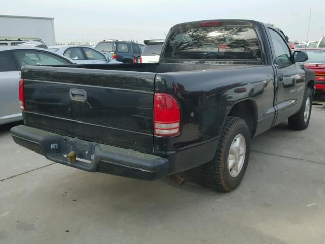 1B7FL26X6WS637280 - 1998 DODGE DAKOTA BLACK photo 4