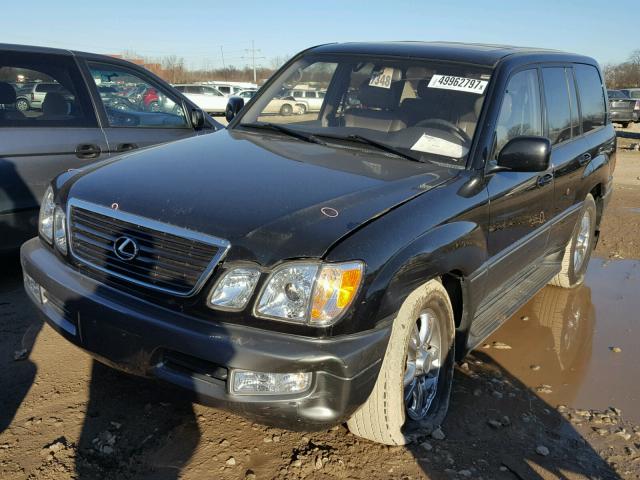 JT6HT00W6W0023314 - 1998 LEXUS LX 470 BLACK photo 2