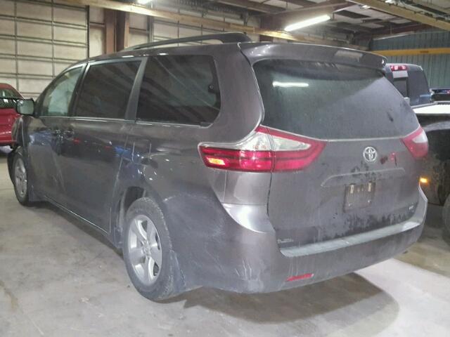 5TDKZ3DC1HS847946 - 2017 TOYOTA SIENNA LE GRAY photo 3