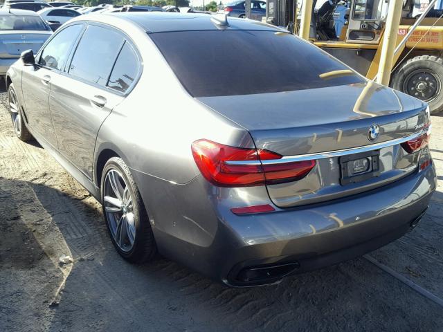 WBA7E2C37HG740856 - 2017 BMW 740 I GRAY photo 3