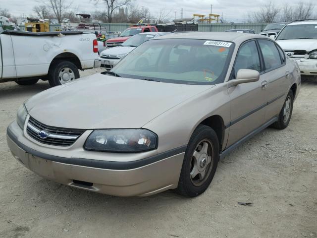 2G1WF55E329274305 - 2002 CHEVROLET IMPALA GOLD photo 2