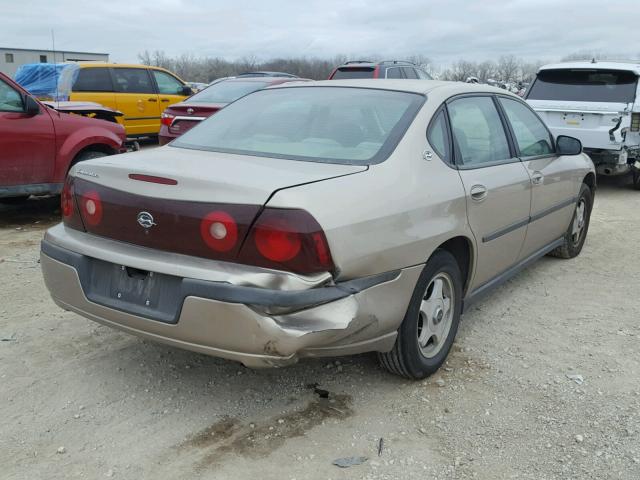 2G1WF55E329274305 - 2002 CHEVROLET IMPALA GOLD photo 4