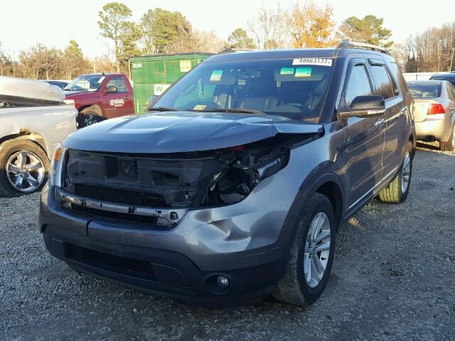 1FM5K8D85DGC18250 - 2013 FORD EXPLORER X GRAY photo 2