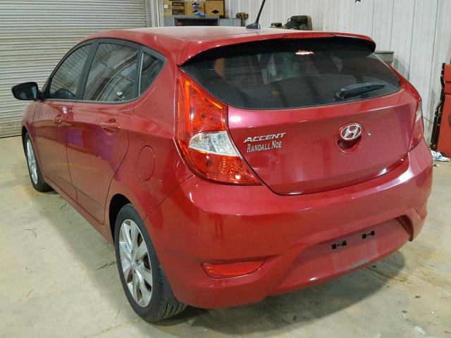 KMHCU5AE1DU090519 - 2013 HYUNDAI ACCENT GLS RED photo 3