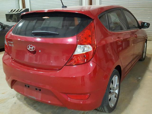 KMHCU5AE1DU090519 - 2013 HYUNDAI ACCENT GLS RED photo 4